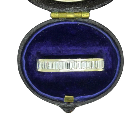 Vintage 18ct Baguette cut natural Diamond full eternity band 1.44ct + Valuation