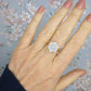 Vintage 18ct Diamond halo cluster engagament ring 1.00ct ~ 1980's