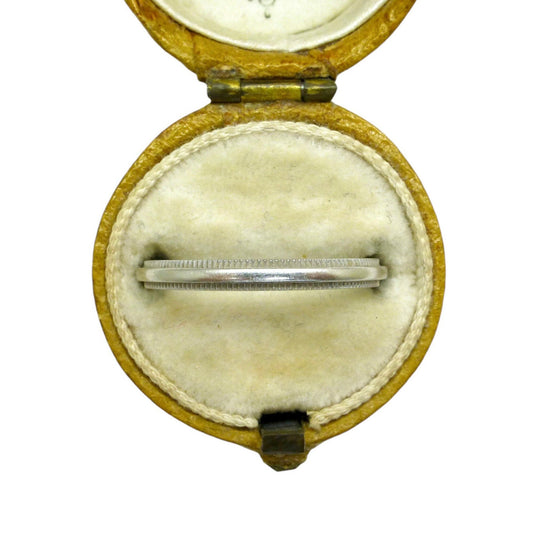 Pre Loved TIFFANY & Co' together platinum wedding ring -Narrow band size J 1/2 - 5