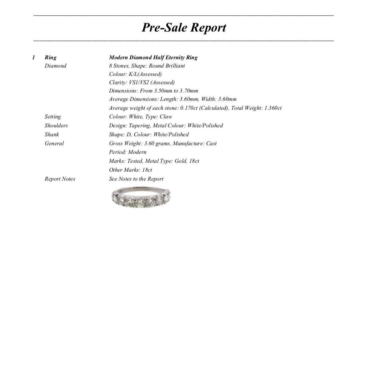 Vintage 18ct white gold natural diamond seven stone ring 1.36ct ~ Independent Valuation