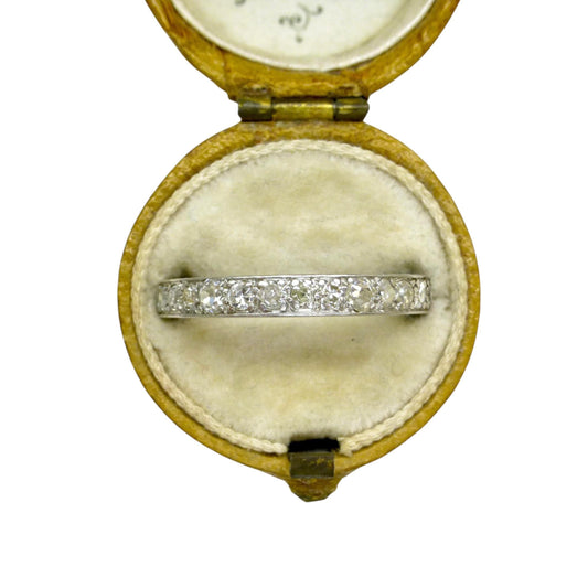 Antique platinum natural Diamond full eternity wedding band 0.90ct ~ size N.5 - 6.75