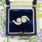 Vintage 18ct white gold two stone diamond ring ~ Moi et Toi ring