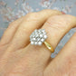 Vintage 18ct Diamond halo cluster engagament ring 1.00ct ~ 1980's