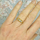 Antique Edwardian 18ct Sapphire Diamond carved boat shape ring 1904