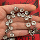 Antique Art Deco Sterling silver clear crystal glass paste open back rivière necklace 1920's