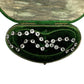 Antique Art Deco Sterling silver clear crystal glass paste open back rivière necklace 1920's