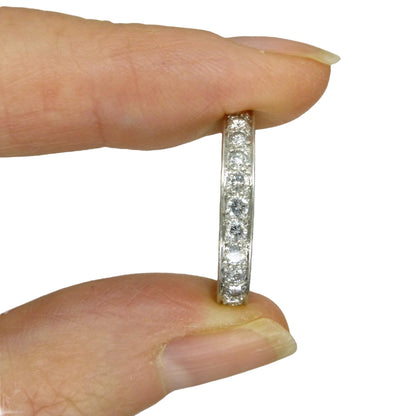 Antique platinum natural Diamond full eternity wedding band 1.04ct ~ size M - 6