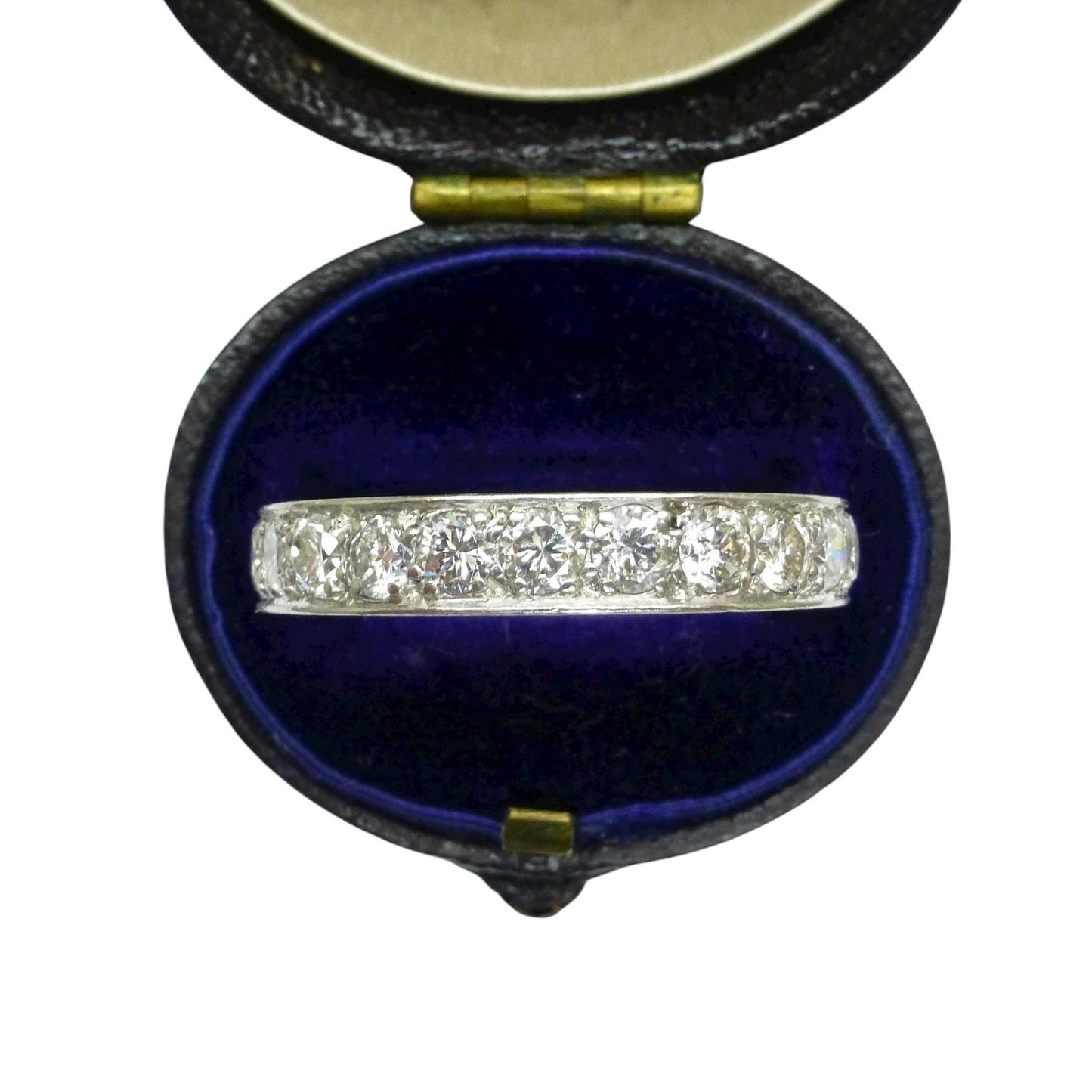 Antique Platinum natural Diamond full hoop, engraved eternity wedding band 2.00ct + Valuation