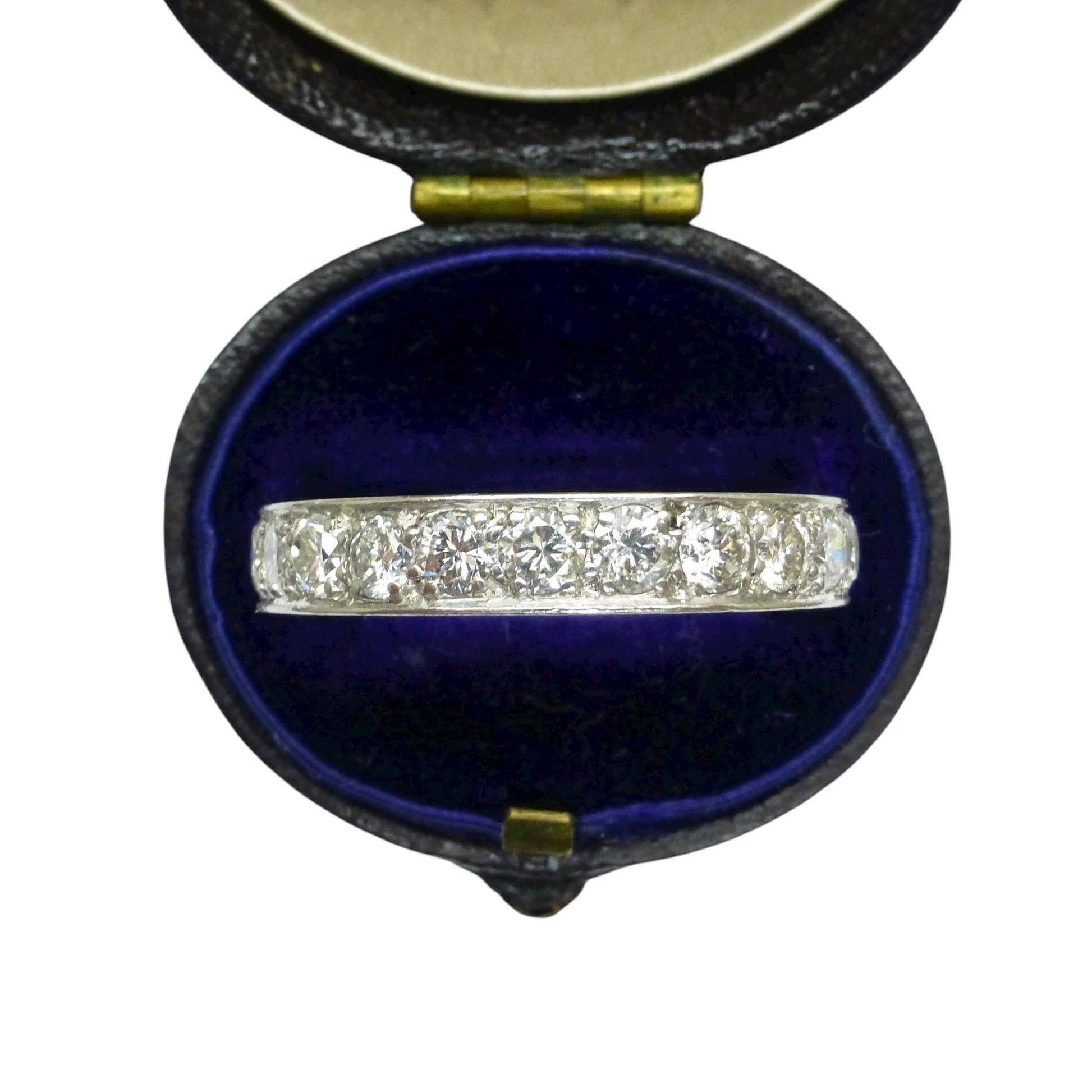 Antique Platinum natural Diamond full hoop, engraved eternity wedding band 2.00ct + Valuation