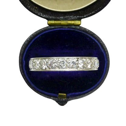 Antique Platinum natural Diamond full hoop, engraved eternity wedding band 2.00ct + Valuation