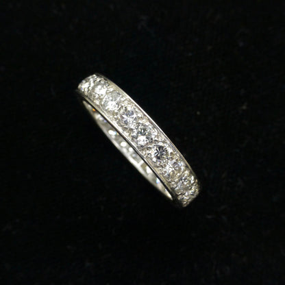 Antique Platinum natural Diamond full hoop, engraved eternity wedding band 2.00ct + Valuation