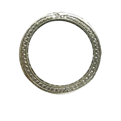 Antique Art Deco 9ct white gold white spinel full eternity wedding band