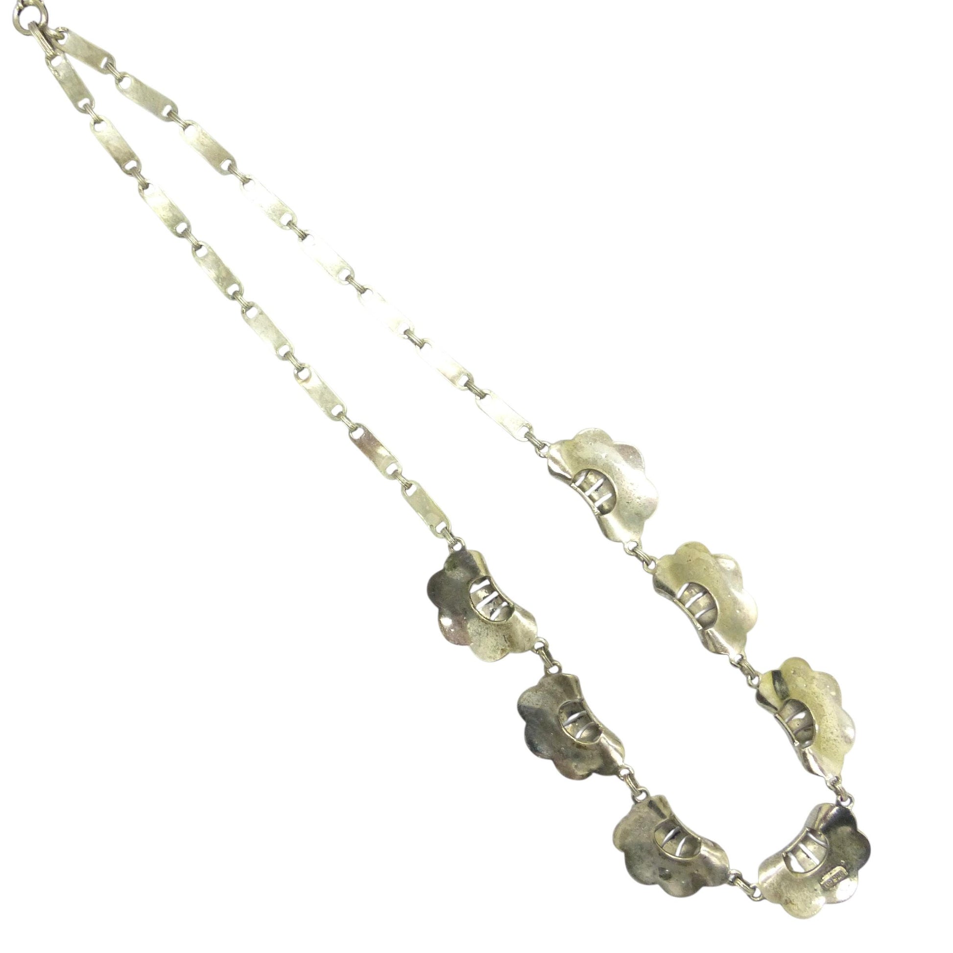 Original Vintage Theodor Fahrner signed Art Deco marcasite necklace c1930's