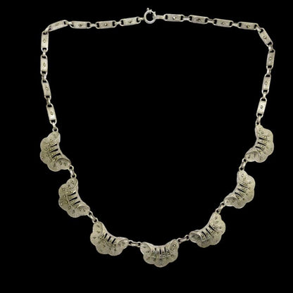 Original Vintage Theodor Fahrner signed Art Deco marcasite necklace c1930's
