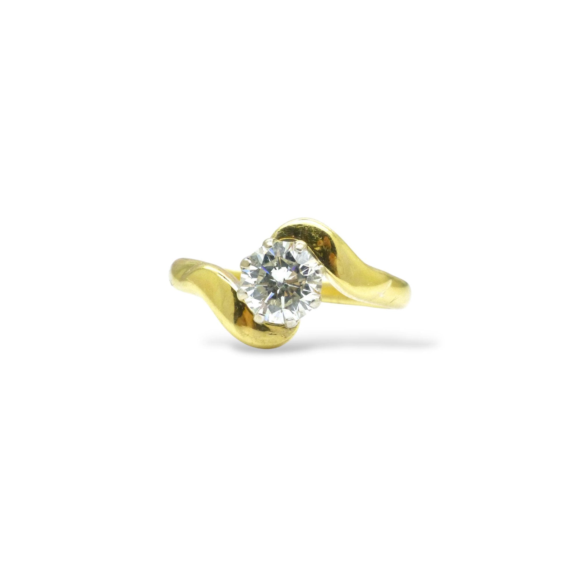 Vintage 18ct gold brilliant cut natural diamond solitaire ring 0.70ct + Independent Valuation report
