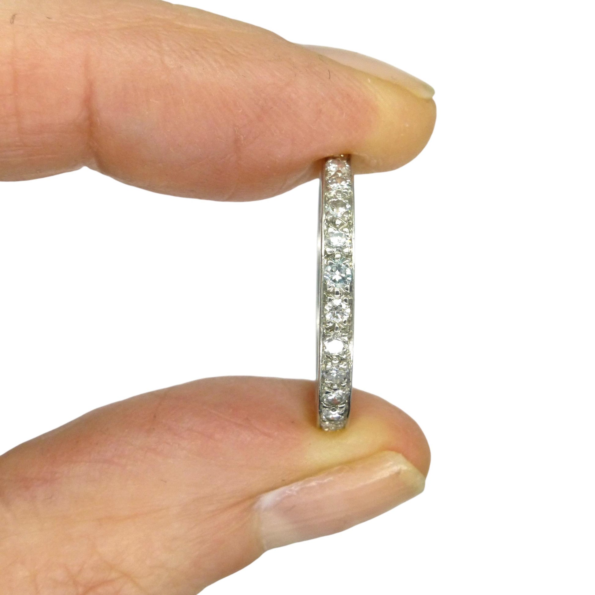 Art Deco Diamond full Eternity wedding Ring 0.60ct, 1920s, Size M 1/2
