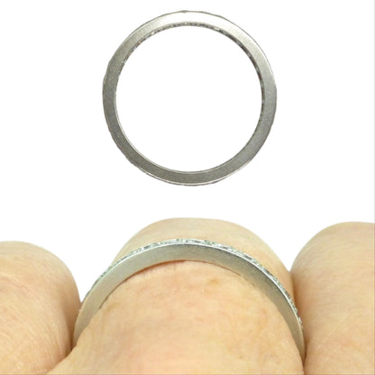 Art Deco Diamond full Eternity wedding Ring 0.60ct, 1920s, Size M 1/2