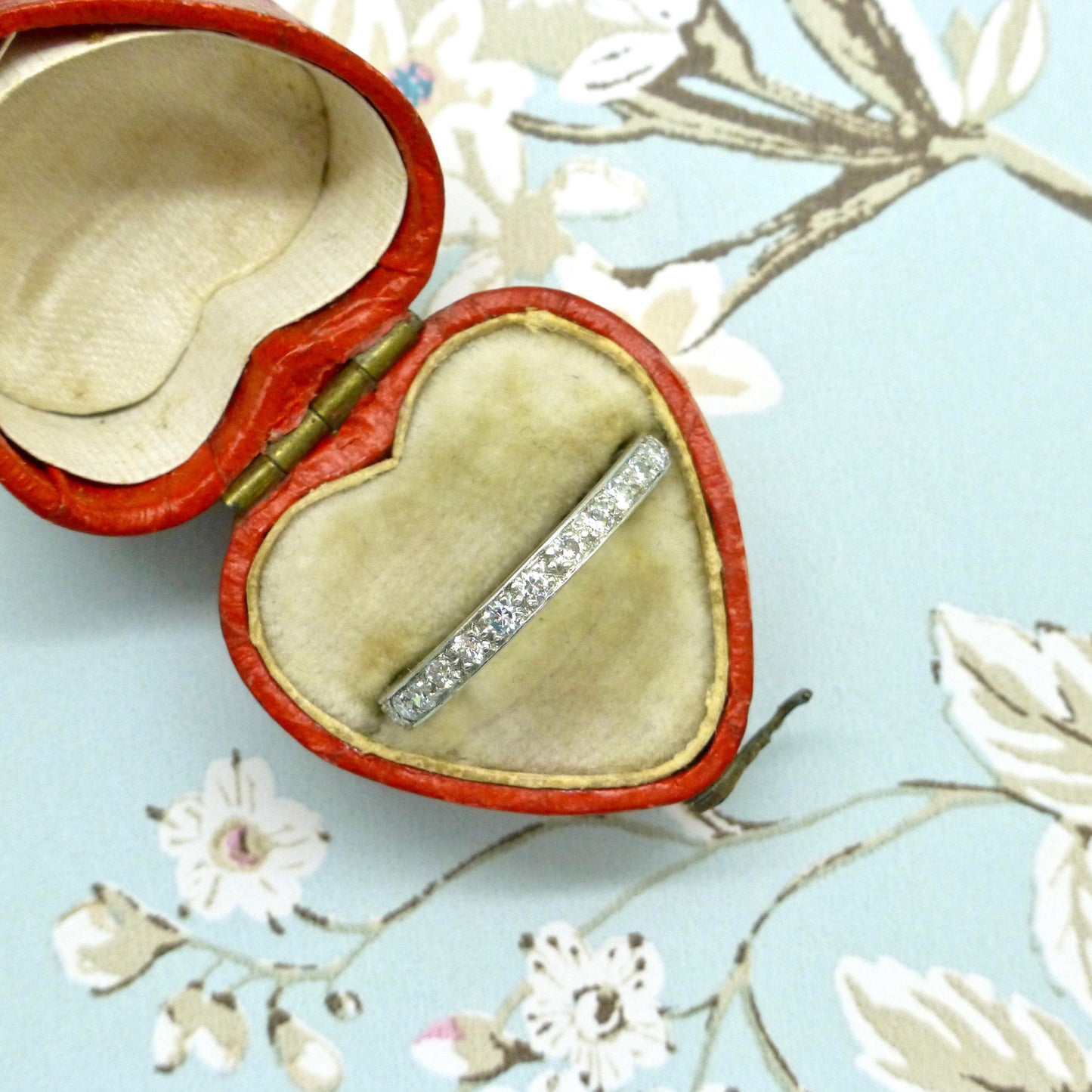 Art Deco Diamond full Eternity wedding Ring 0.60ct, 1920s, Size M 1/2