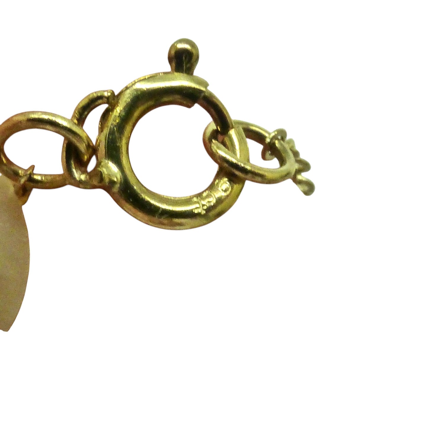 Vintage 18ct gold diamond heart pendant & 9ct gold chain