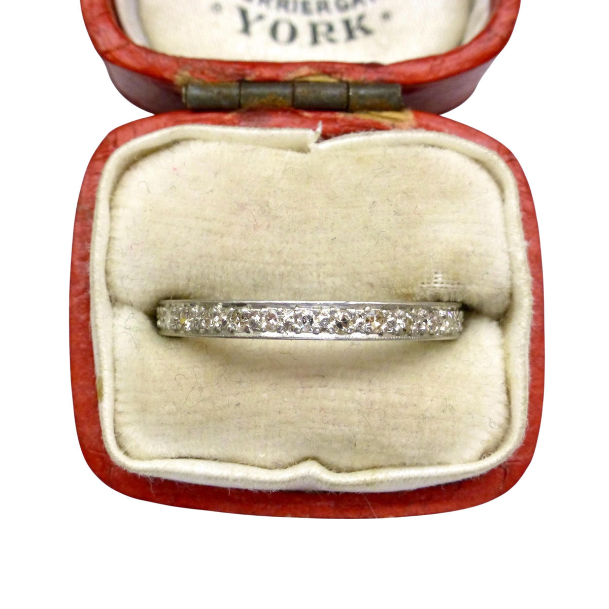 Antique Art Deco Diamond full hoop Eternity Ring - Wedding Band - Size N 1/2 / 6.75