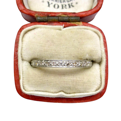 Antique Art Deco Diamond full hoop Eternity Ring - Wedding Band - Size N 1/2 / 6.75