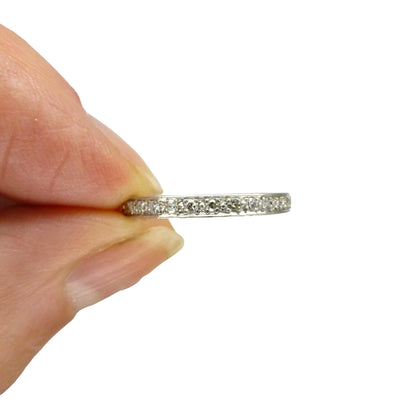 Antique Art Deco Diamond full hoop Eternity Ring - Wedding Band - Size N 1/2 / 6.75