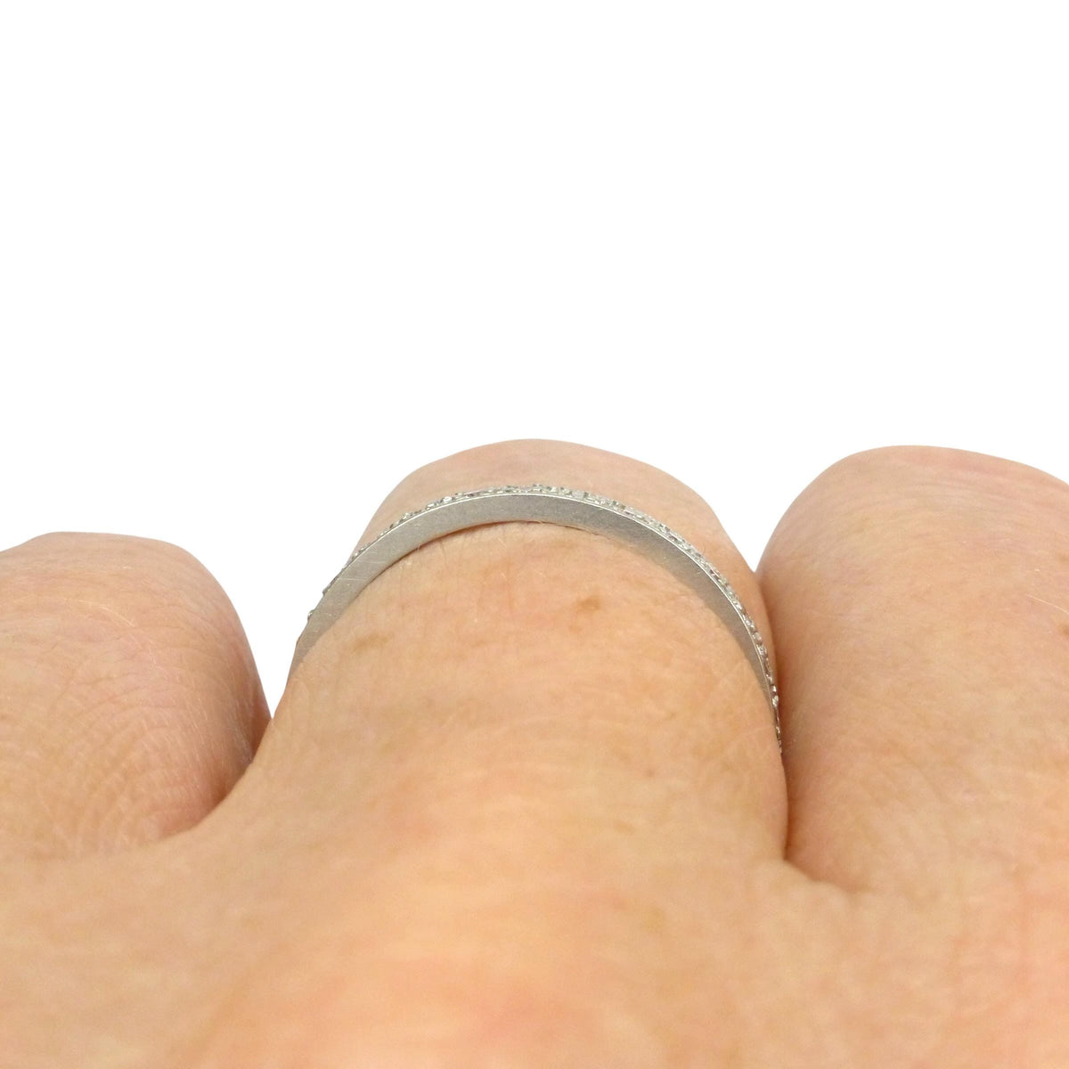 Antique Art Deco Diamond full hoop Eternity Ring - Wedding Band - Size N 1/2 / 6.75
