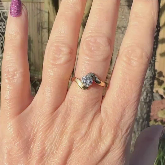 Vintage 18ct gold brilliant cut natural diamond solitaire ring 0.70ct + Independent Valuation report