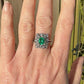Magnificent Vintage Platinum Emerald & Diamond cluster ring ~ Independent valuation
