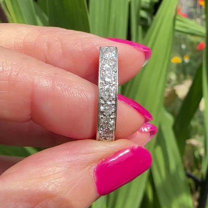 Antique Platinum natural Diamond full eternity wedding band 2.00ct + Valuation