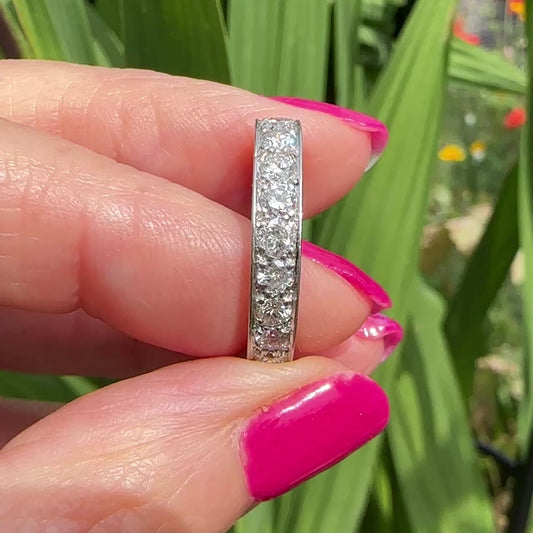 Antique Platinum natural Diamond full eternity wedding band 2.00ct + Valuation