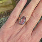 Vintage  9ct gold faceted top cut Amethyst solitaire ring