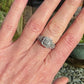 Vintage 18ct white gold mixed cut diamond cluster engagement ring 1.00 tcw