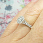 Platinum Diamond halo cluster engagement ring 1.10 carat