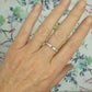 Vintage 18ct white gold Ruby & Square cut Diamond eternity wedding ring