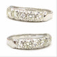 Vintage 18ct white gold seven stone diamond half eternity wedding band 0.85ct