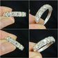 Vintage 18ct white gold seven stone diamond half eternity wedding band 0.85ct