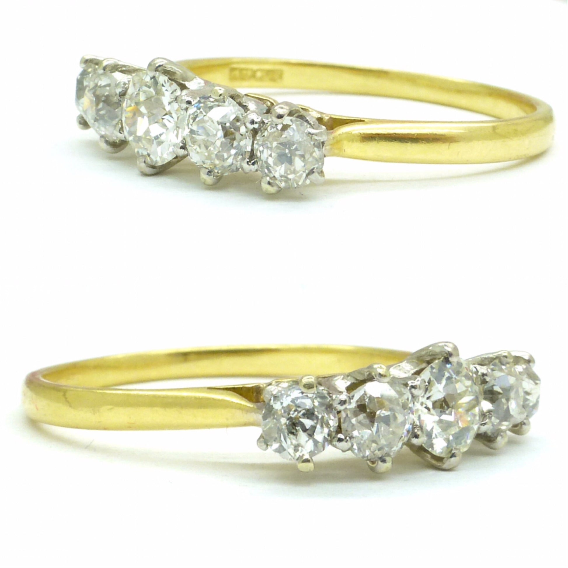 yellow gold and diamond ring