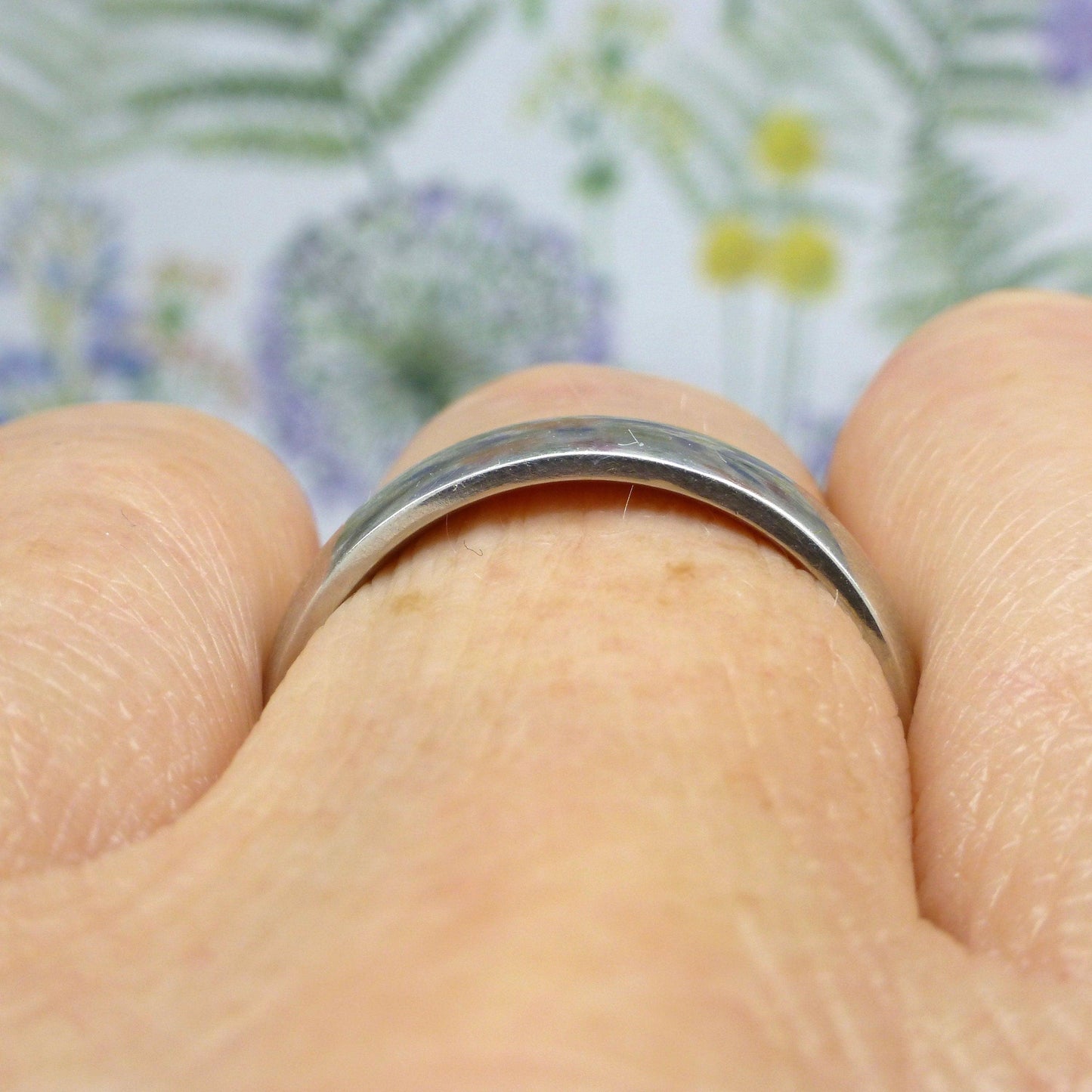 Vintage heavy Platinum court wedding band 11.5 grams ~ unisex wedding ring