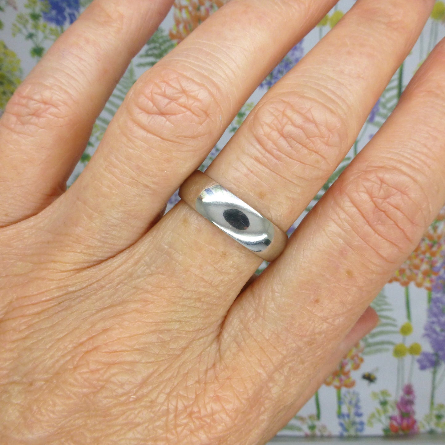 Vintage heavy Platinum court wedding band 11.5 grams ~ unisex wedding ring