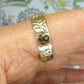 Antique 9ct solid gold engraved buckle wedding band dated 1916~ Hand Etched large size ring