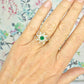 Vintage 9ct gold CZ faux diamond cluster dress ring ~ Cubic Zirconia halo ring