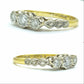 Vintage Art Deco 18ct Platinum diamond three stone trilogy ring 1950's