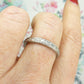 Art Deco 18ct white gold Diamond full eternity wedding band 0.75ct 1920's~Size P / 7.5