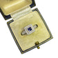 Vintage 9ct white gold Art Deco style sapphire Diamond cluster ring