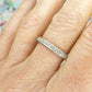 Art Deco 18ct white gold Diamond full eternity wedding band 0.75ct 1920's~Size P / 7.5