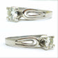 Vintage 18ct white gold high set diamond solitaire engagement ring 0.34ct