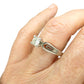 Vintage 18ct white gold high set diamond solitaire engagement ring 0.34ct