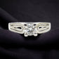 Vintage 18ct white gold high set diamond solitaire engagement ring 0.34ct
