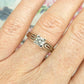 Vintage 18ct white gold high set diamond solitaire engagement ring 0.34ct